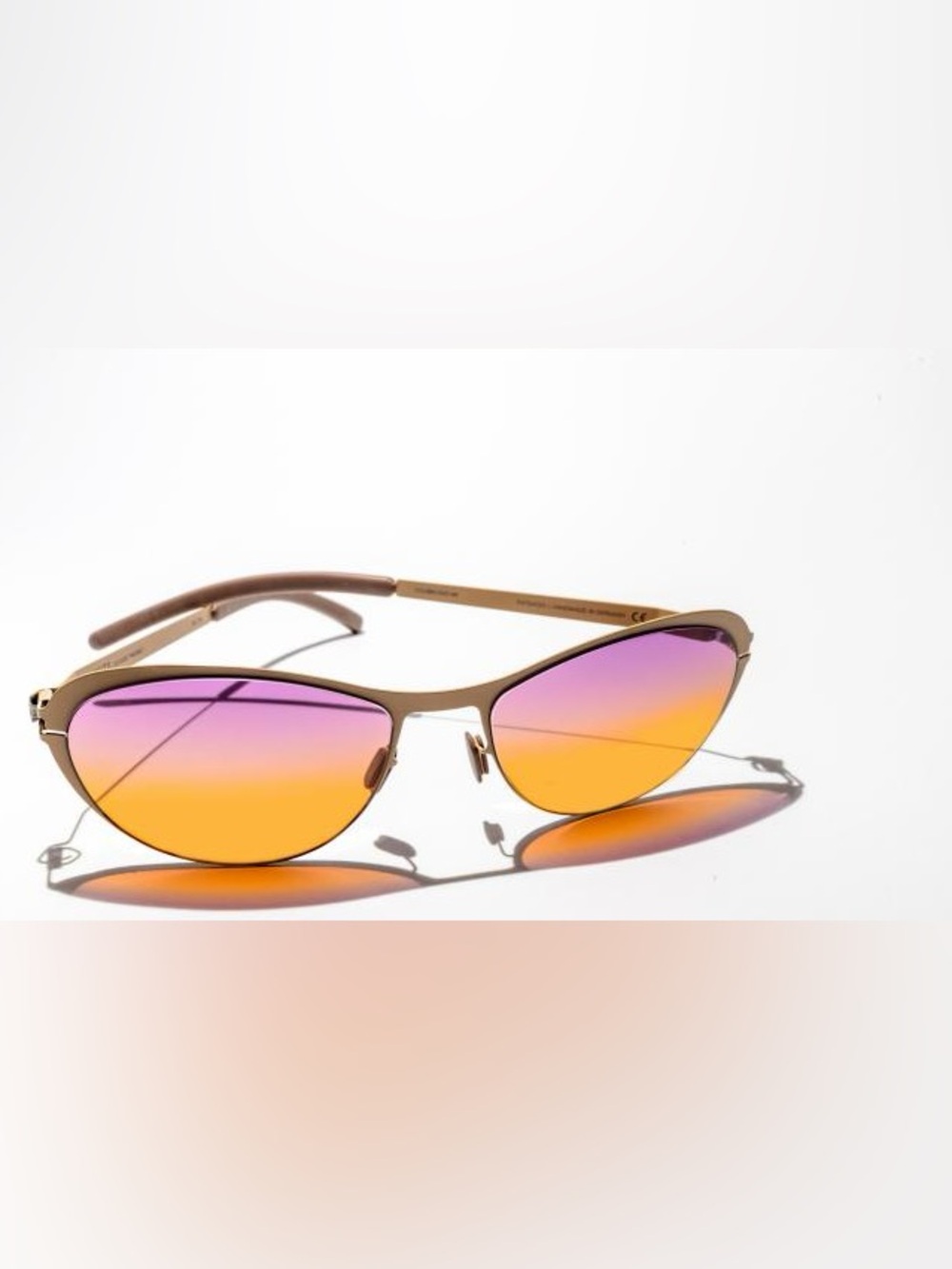 MYKITA Purple Lens Sunglasses with White Frame